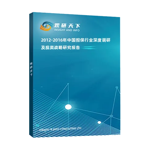 2012-2016年中国担保行业深度调研及投资战略研究报告