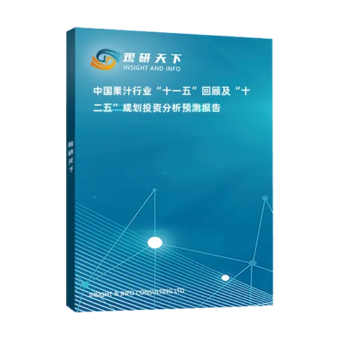 中国果汁行业“十一五”回顾及“十二五”规划投资分析预测报告